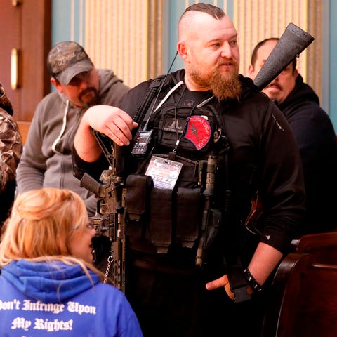 William Null (R), one of the men arrested for plot