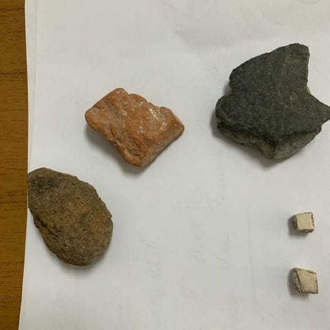 Photo of the returned artifacts.