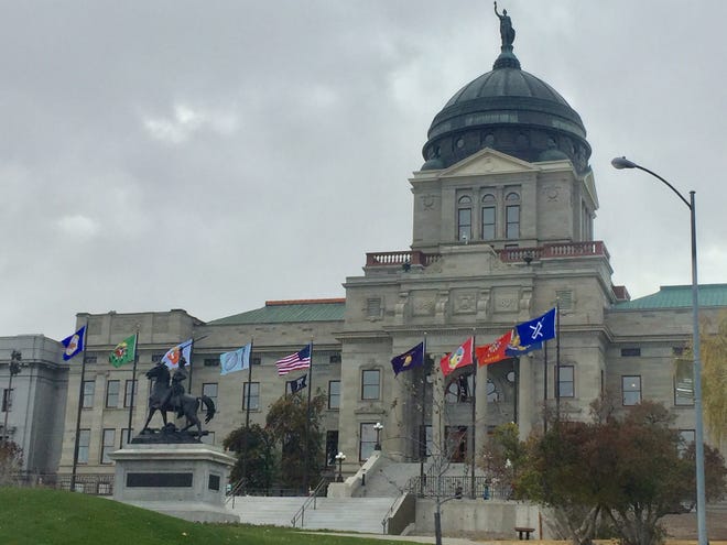 The Tribal Flag Plaza is at the north entrance of the state Capitol in Helena.