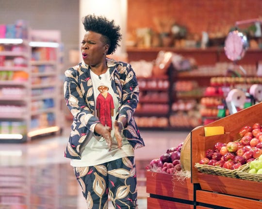 Standup comedian and former "Saturday Night Live" regular Leslie Jones hits the grocery aisles as host and executive producer of an ABC game-show revival, 'Supermarket Sweep.'