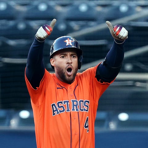 George Springer is all thumbs up after his go-ahea