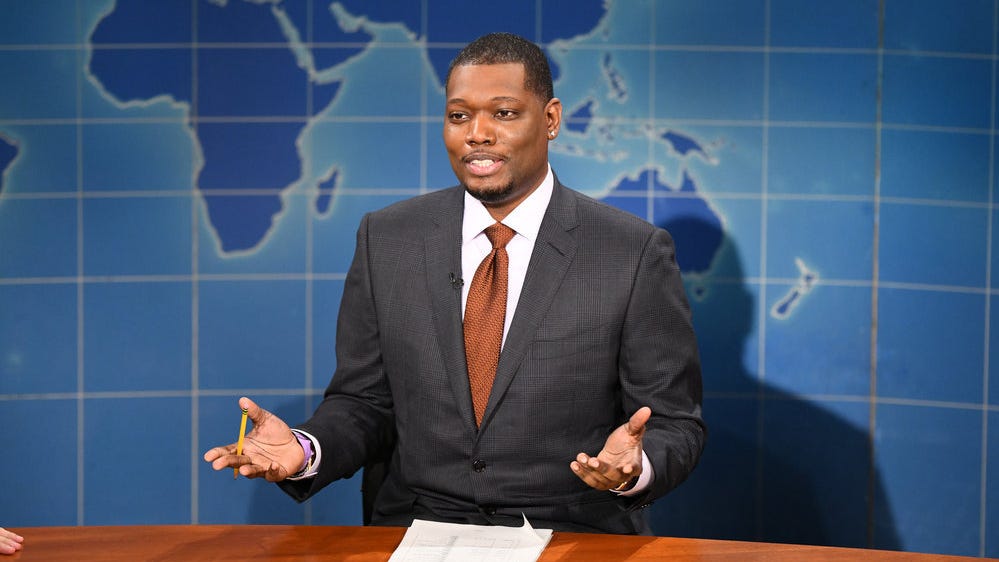 'SNL' 'Weekend Update' co-anchor Michael Che jokes NBC has 'a type': Bill Cosby, Matt Lauer, Donald Trump - USA TODAY