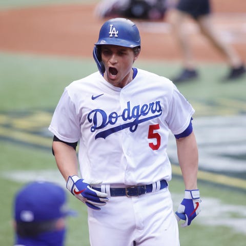 Corey Seager, who slugged five homers during the s