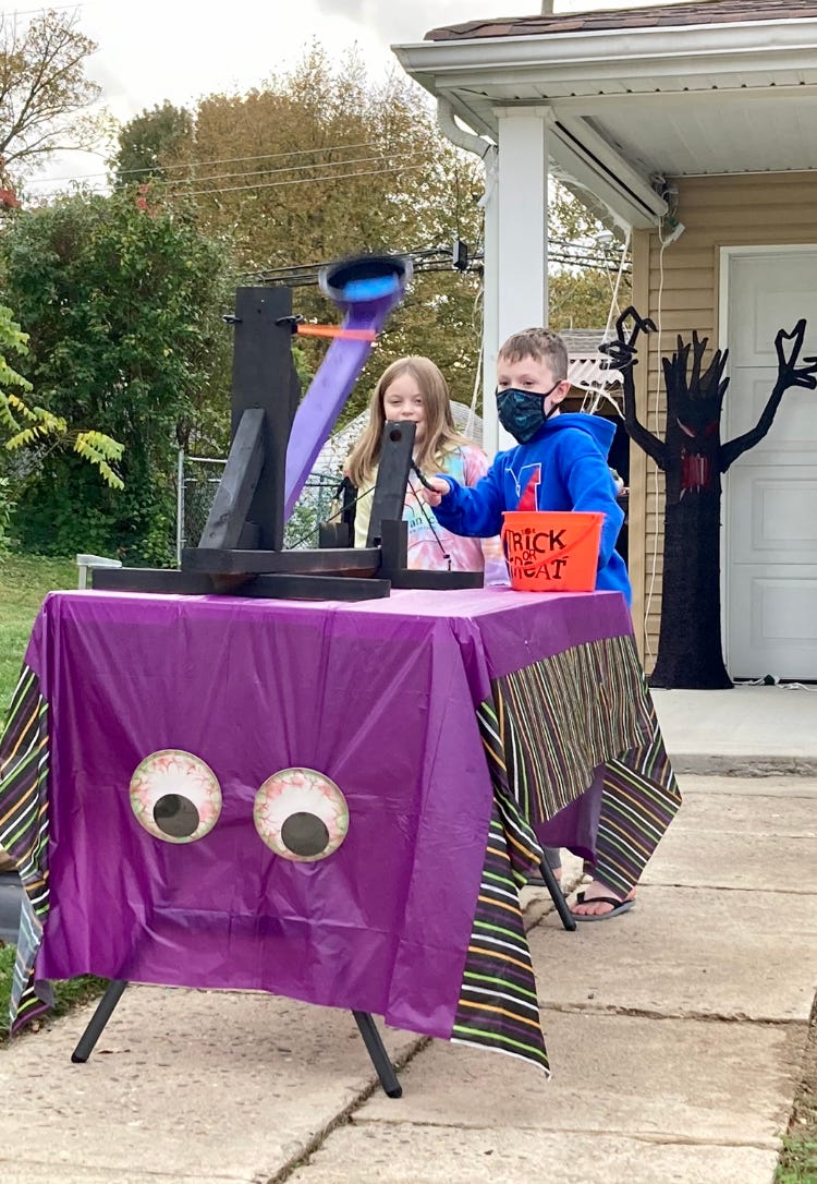 Not sure how to celebrate Halloween during COVID19? Try a candypult