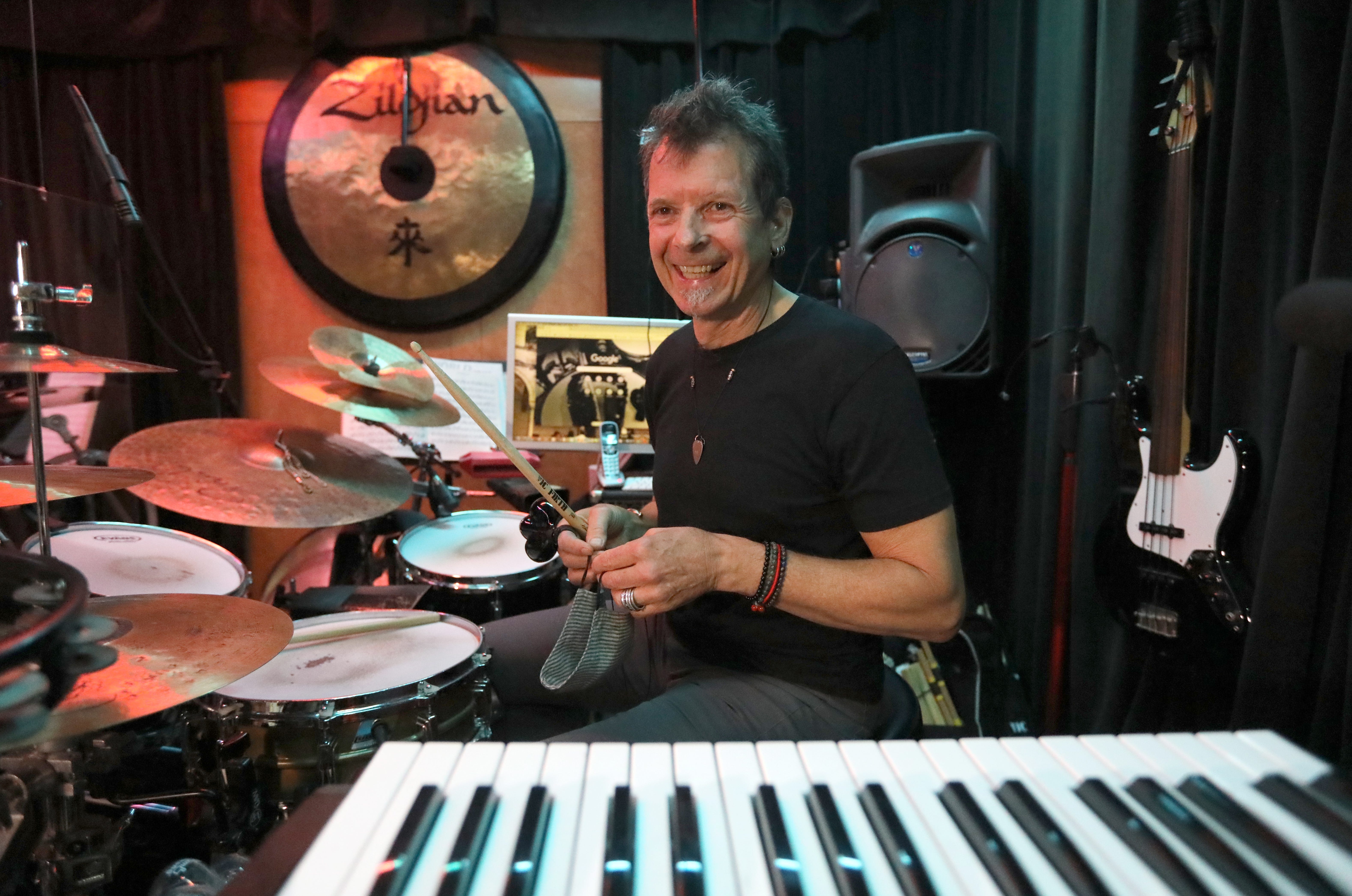 Ed Bettinelli at his Art of Drumming studio in Yonkers.