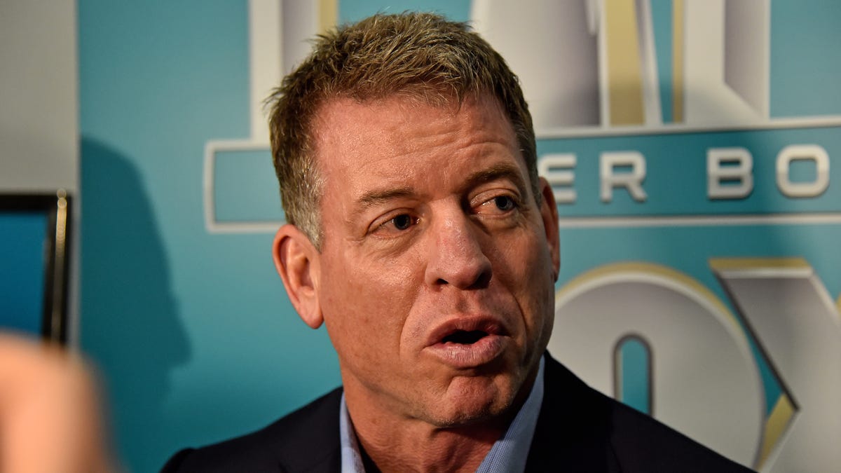 Troy Aikman speaks with the media ahead of Super Bowl LIV.