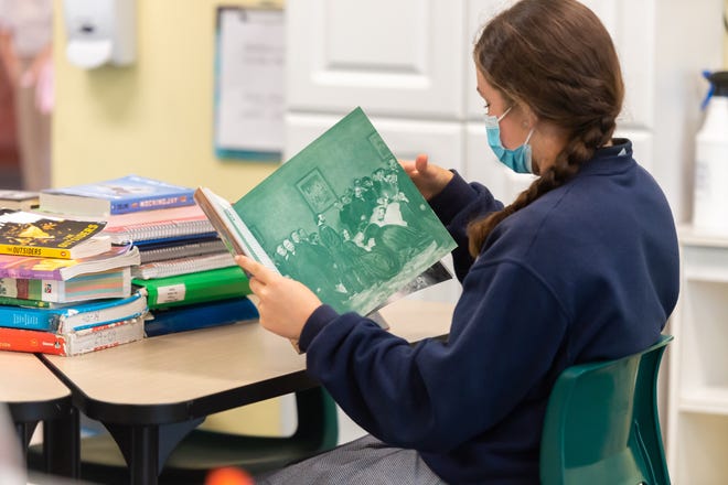 Students at Our Lady of Fatima Catholic School are getting their reading minutes in during November 2020 during Read-A-Thon, an online school fundraiser that encourages literacy. About two weeks in, Fatima students had logged 91,287 minutes and attracted 1,244 supporters.