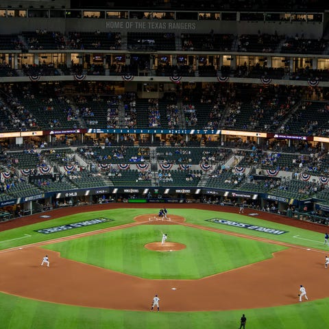 A view of Globe Life Field in the first inning of 