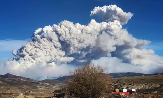 The East Troublesome Fire exploded to 30,000 acres Wednesday.