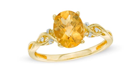 November's birthstone is citrine and this ring is gorgeous.