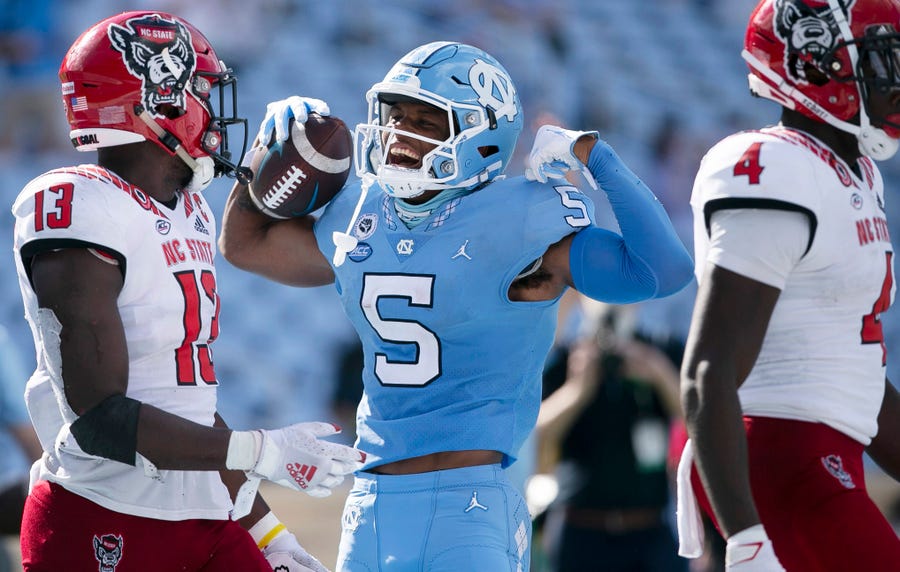 No. 18 North Carolina meets NC State Friday in longtime football rivalry