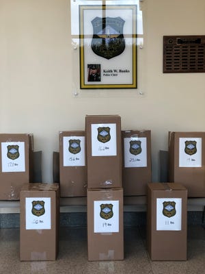 Officers with the Rehoboth Beach Police Department collected 142 pounds of unused, expired and unwanted prescription drugs during the National Drug Take-Back Initiative with the Drug Enforcement Administration.