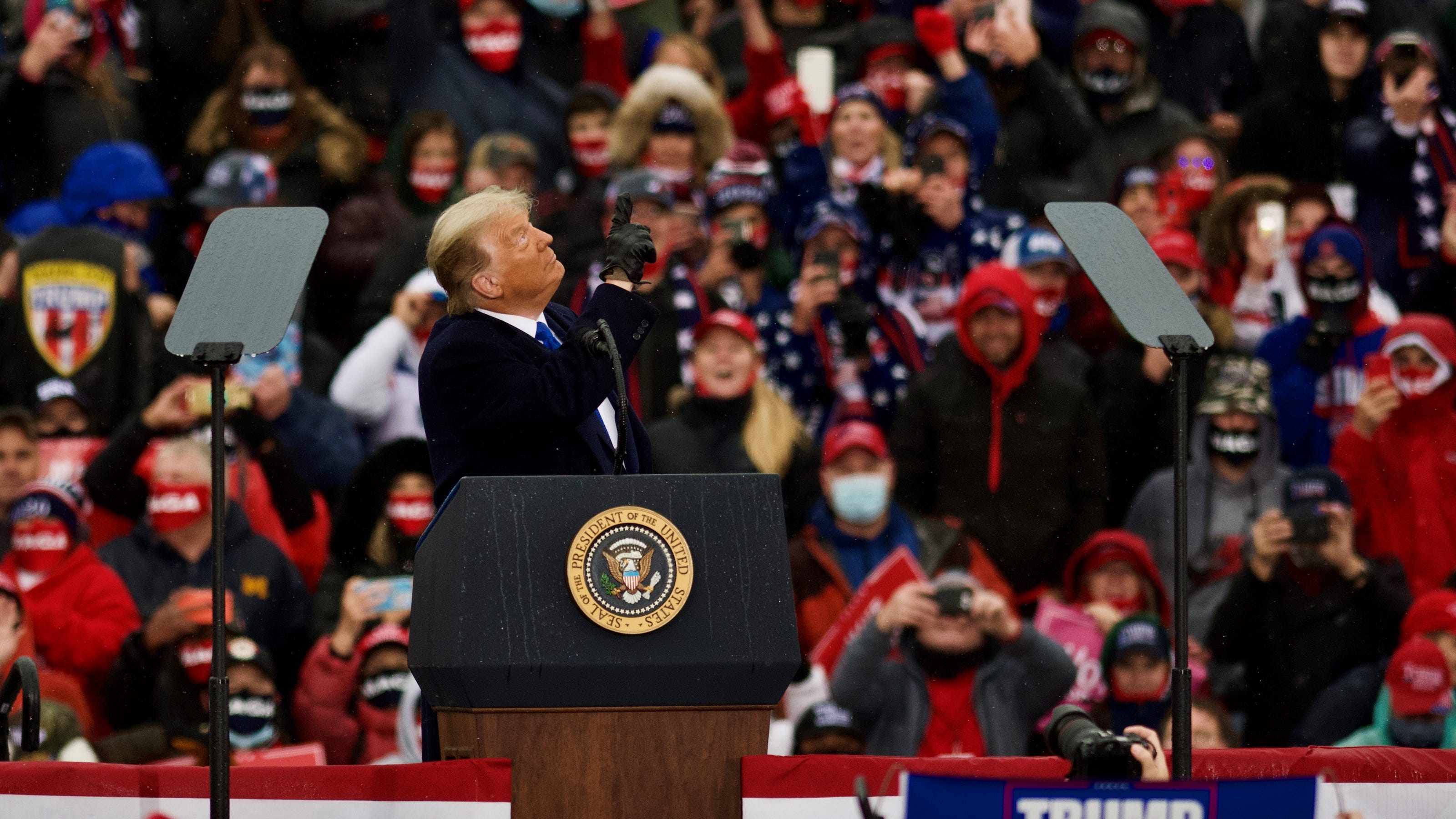 Trump rally at Lansing airport: Watch the replay