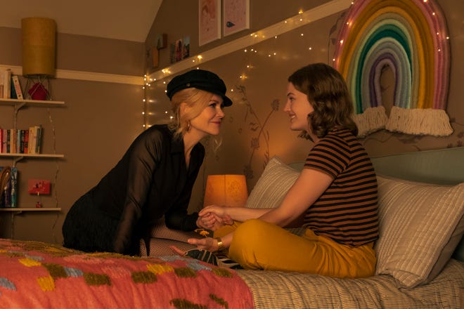 "The Prom" casts Nicole Kidman (left) as a Broadway star who travels to small-town Indiana to help a teen (Jo Ellen Pellman) attend prom with her girlfriend.