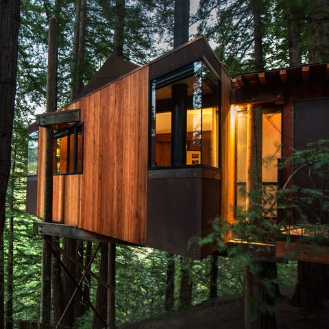 The Post Ranch Inn's treehouse suites stand nine f