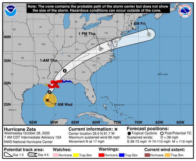 Hurricane Zeta Track Update Makes Landfall In Louisiana Mississippi