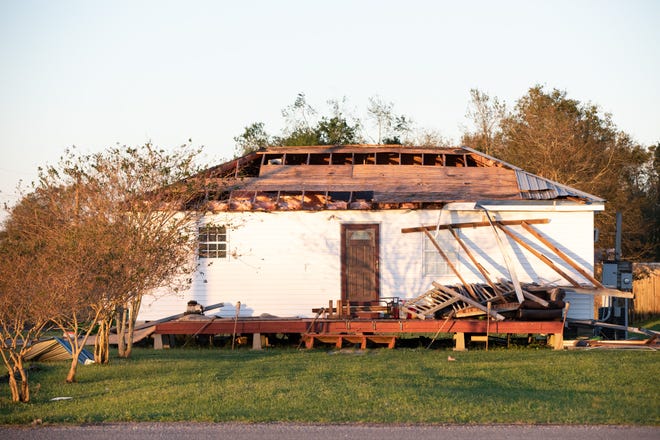 Storm damage from Hurricane Zeta, which slammed into Louisiana last year. Sarasota-based Gulfstream Property & Casualty Insurance wrote policies in Louisiana, which was hit by five named storms in 2020. Gulfstream is being liquidated.