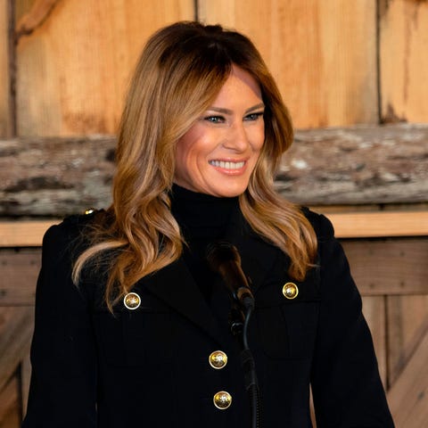 US First Lady Melania Trump made remarks to a grou