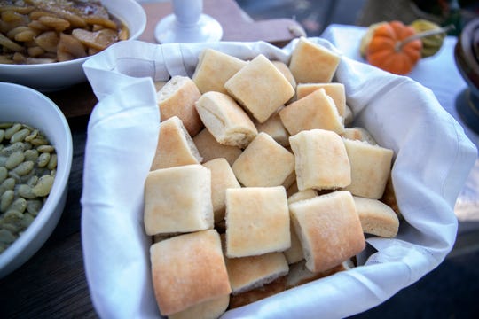 The homemade yeast rolls at Curbside Casserole in Memphis, Tenn., on Saturday, October 31, 2020.