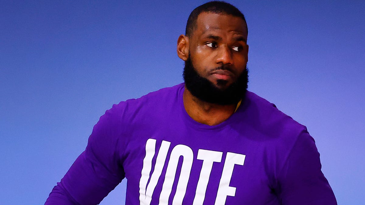 LeBron James has tried on and off the court to get out the vote this year.