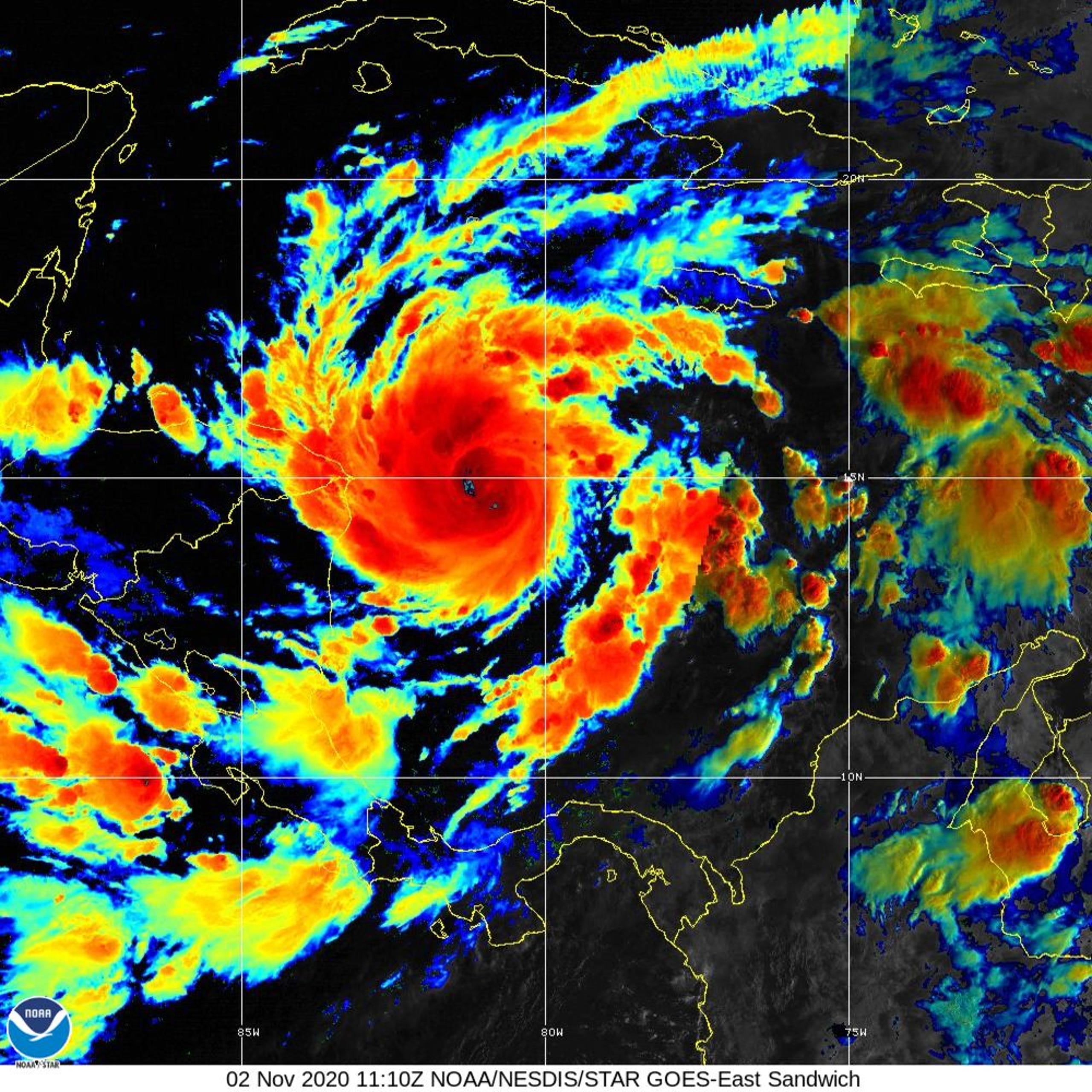 Hurricane Eta could be major hurricane at landfall in Central America