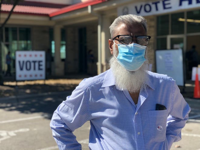 Muhammad Masood, 66, voted in his first presidential election Tuesday. He became a U.S. citizen in 2018.