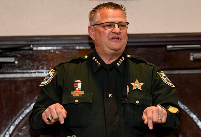 Brevard County Sheriff Wayne Ivey, pictured here thanking his supporters at his election victory party in Cocoa, FL Tuesday, Nov. 3, 2020. On Friday, Jan. 29, 2021 Ivey wrote a letter to judicial officials updating them on the COVID-19 situation in the County Jail. Credit: Craig Bailey/FLORIDA TODAY