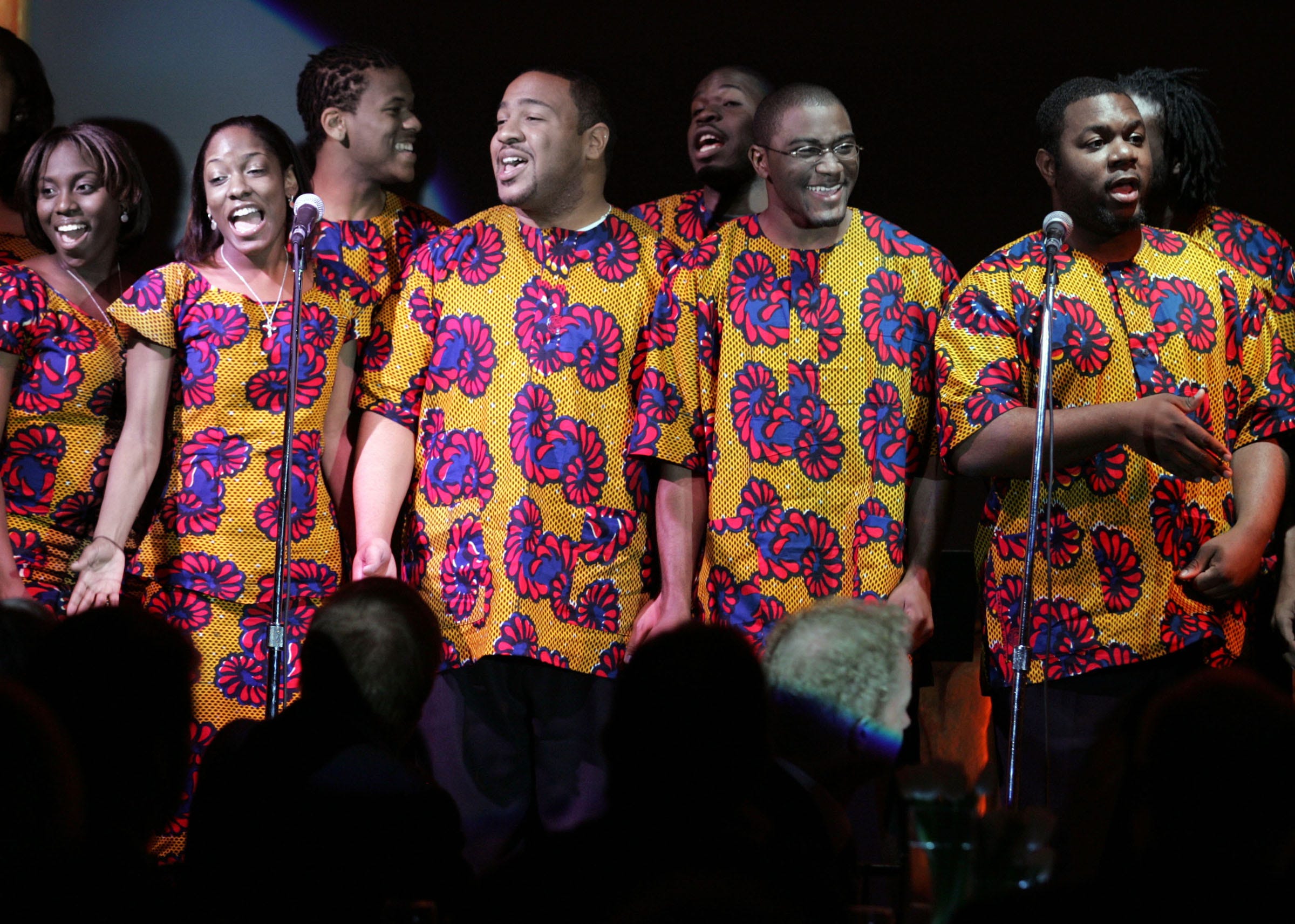 The Fisk University famed Jubilee Singers are performing on stage after being honored during the 2007 Recording Academy Honors ceremony at the Lowes Vanderbilt Plaza Hotel April 8, 2007.