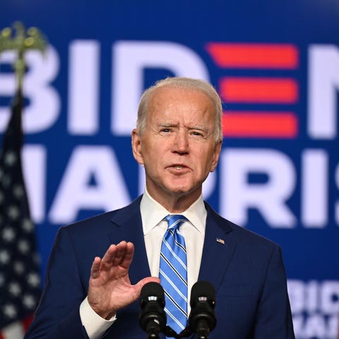 President-elect Joe Biden on Nov. 4, 2020, in Wilm