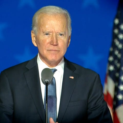 Joe Biden says 'we believe we're on track to win t