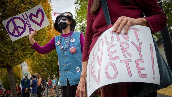 Virginia Donohue, left, a member of the Raging Gra