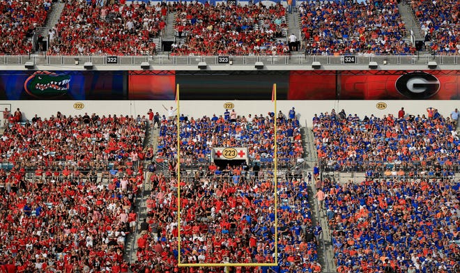 The crowd at the Florida-Georgia game in 2016.