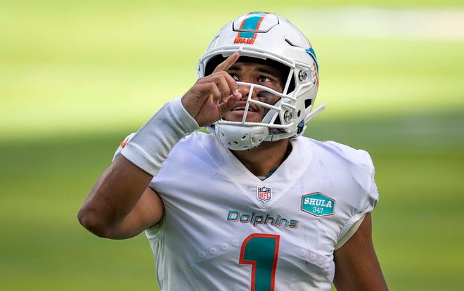 Dolphins quarterback Tua Tagovailoa isn't signaling that Miami could have the No. 1 pick in next year's NFL draft, but it could happen.