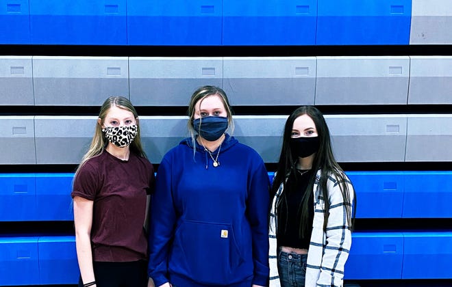 Perry volleyball players Quinn Whiton, Isabella Nath and Jasmine Shriver recently made Academic All-State.
