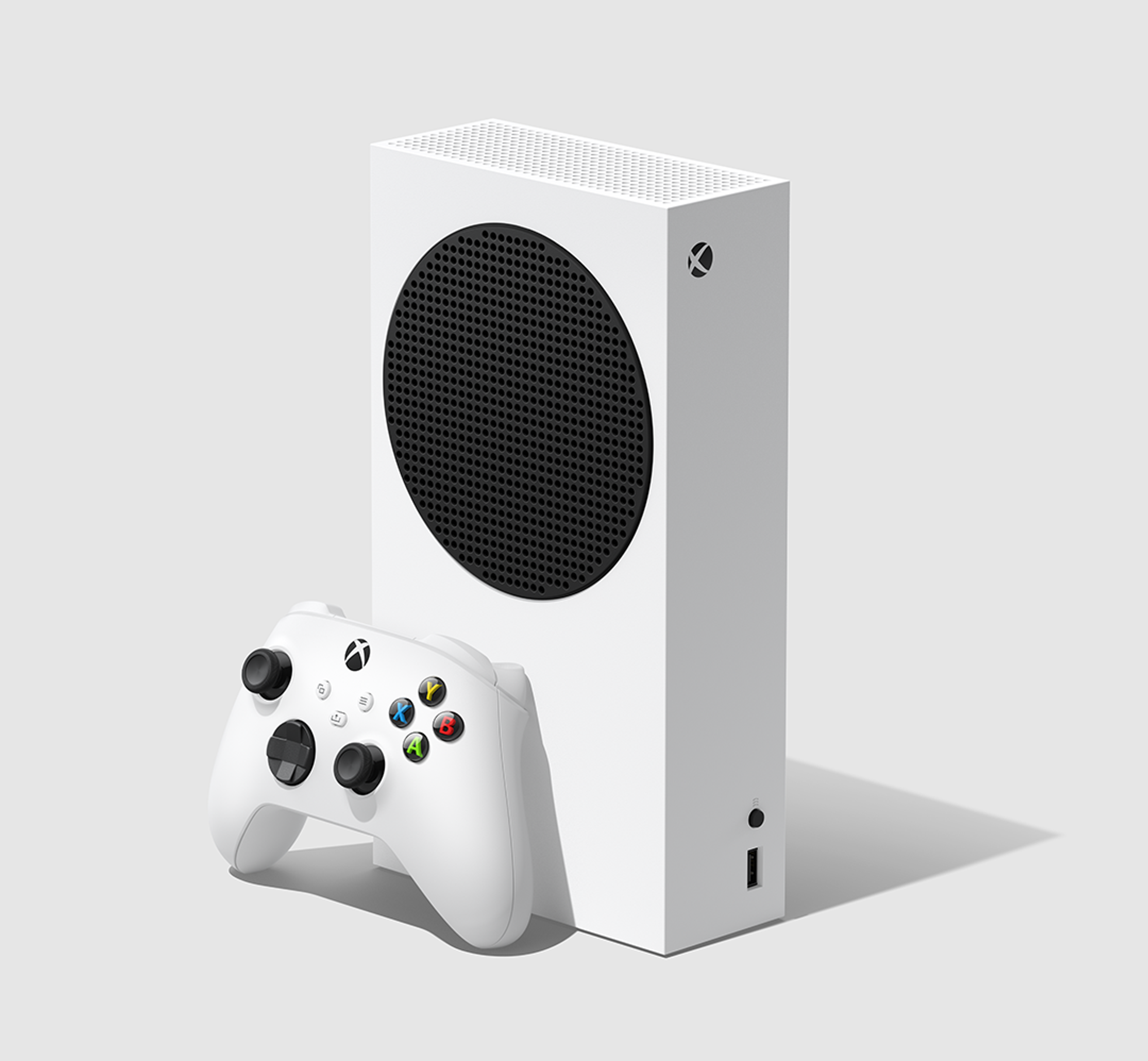 Microsoft's Xbox Series S console ($299), is smaller than the new Xbox Series X console and ditches the Blu-ray disc drive.