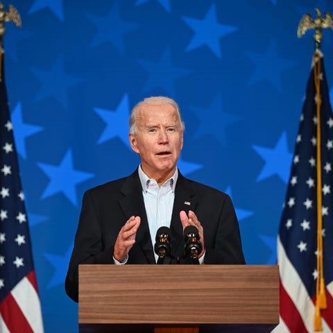 Joe Biden in Wilmington, Delaware, on Nov. 5, 2020