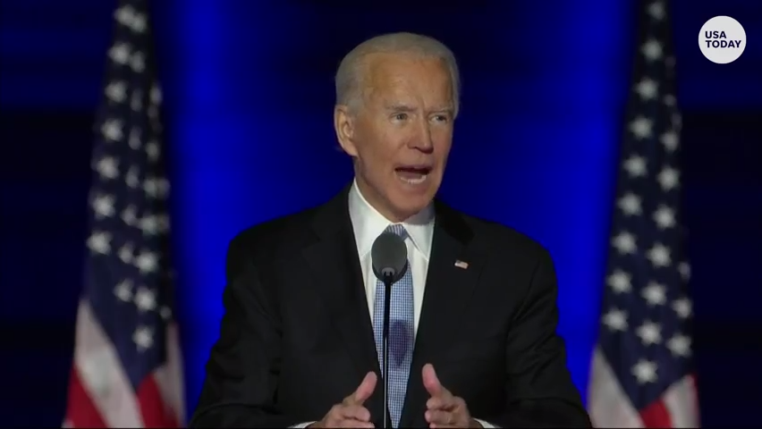 Joe Biden calls for unity in first address as President-elect