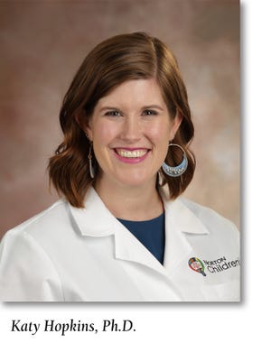 Katy Hopkins, Ph.D., is a pediatric psychologist with Norton Children’s Medical Group.