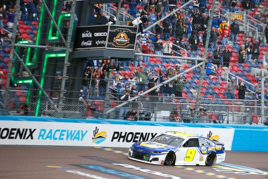 Chase Elliott wins the Season Finale 500 capturing the 2020 NASCAR Cup Series Championship at Phoenix Raceway in Phoenix, Ariz. on Nov. 8, 2020. 