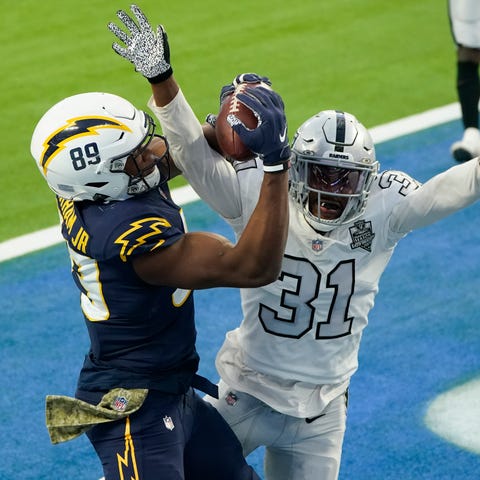 Los Angeles Chargers tight end Donald Parham canno