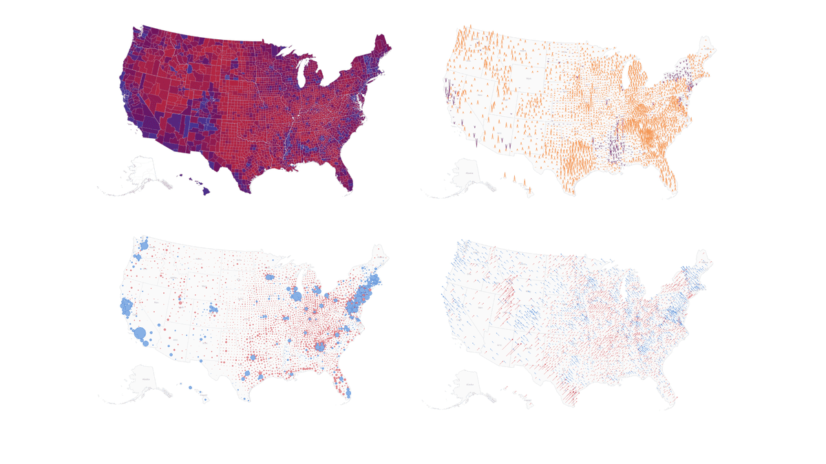 How American voted in 4 maps