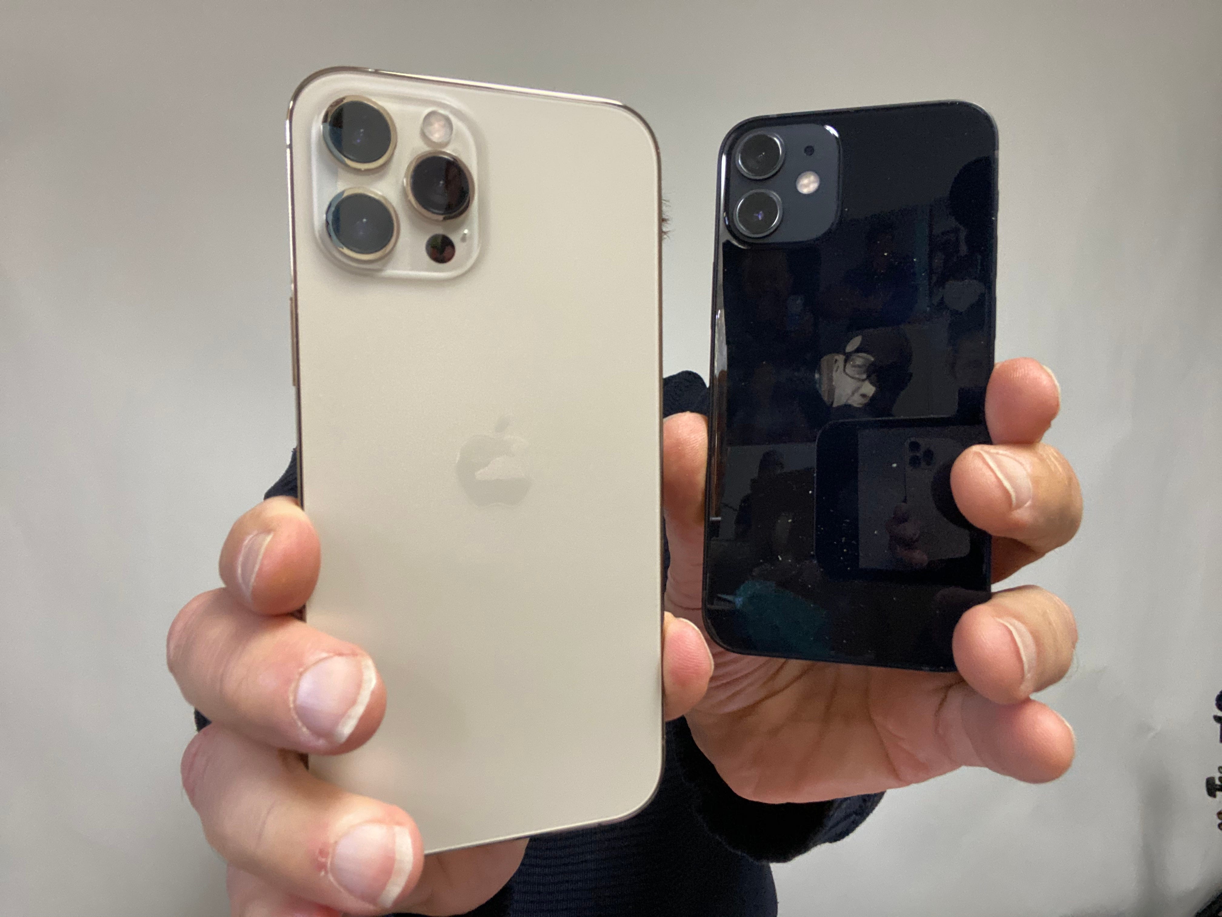 First Look Apple Iphone 12 Pro Max Iphone 12 Mini Versus Iphone Se First Look Apple Iphone 12 Pro Max Iphone 12 Mini Versus Iphone Se