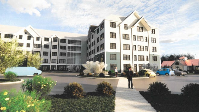 A rendering of the proposed Shingle Mill 40B development in Rockland slated for 0 Pond Street.