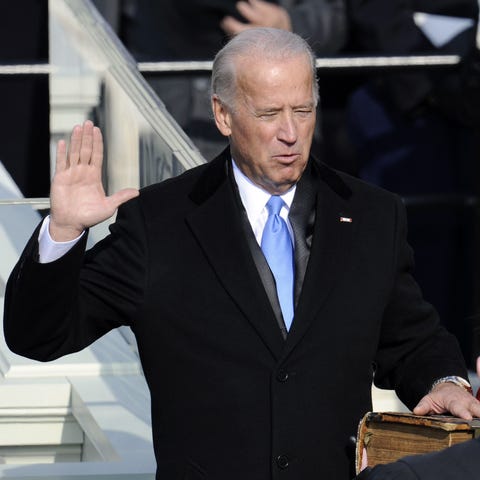 Joe Biden, seen here in 2009 when he was sworn in 