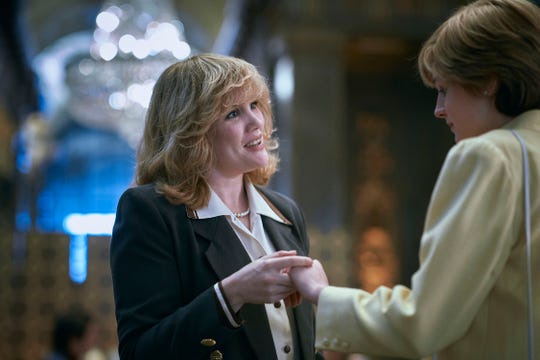 Camilla Parker Bowles (Emerald Fennell) and Lady Diana Spencer (Emma Corrin) in Season 4 of "The Crown."