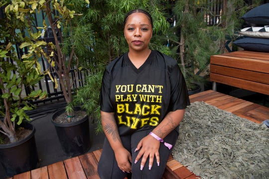 Black Lives Matter co-founder Patrisse Cullors poses for a photo at the Summit LA18 in Los Angeles in 2018.