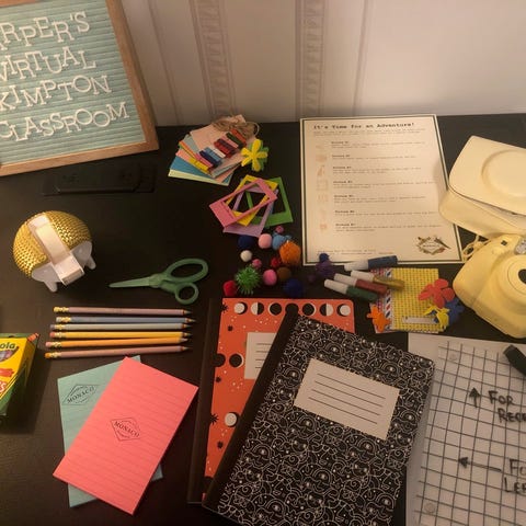 A virtual classroom is shown at the Kimpton Hotel 