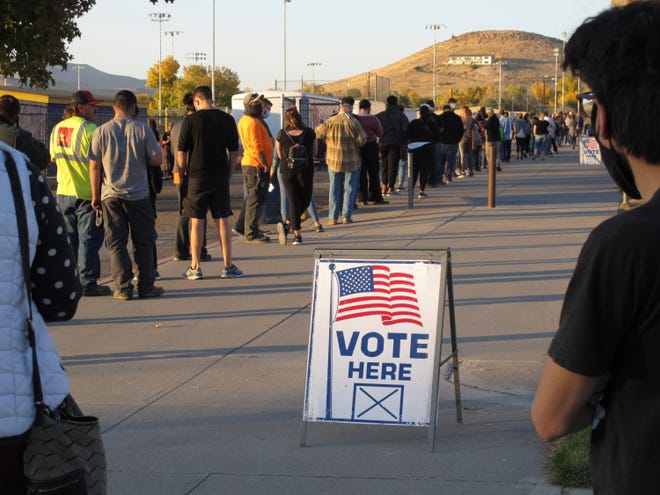 Voters on Nov. 3, 2020, in Sparks, Nevada.