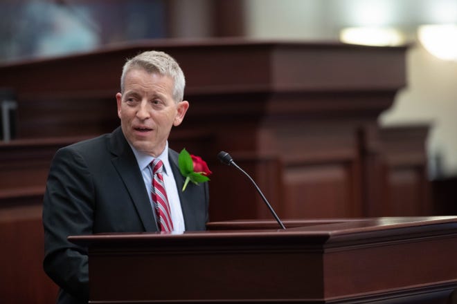 Rep. Paul Renner speaks at the Florida Legislature's Organizing Session at the Florida State Capitol on Tuesday, November 17, 2020.