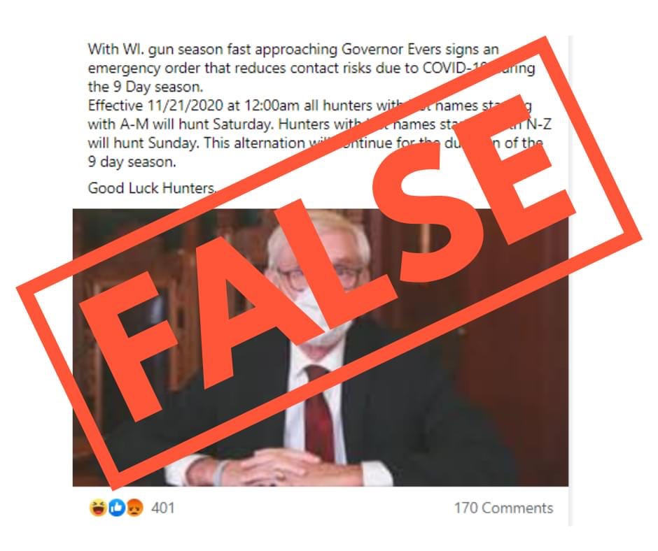 Wisconsin deer hunters reminded to practice coronavirus mitigation